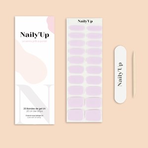 Stickers ongles en gel lilas pastel - manucure facile en gel uv Lilas