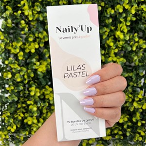 Stickers ongles en gel lilas pastel - manucure facile en gel uv Lilas