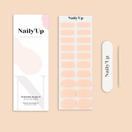 Stickers ongles en gel rose peach - manucure facile en gel uv