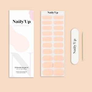 Stickers ongles en gel rose peach - manucure facile en gel uv Peche