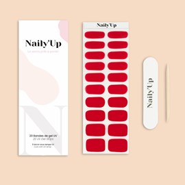 Stickers ongles en gel red velvet - manucure facile en gel uv