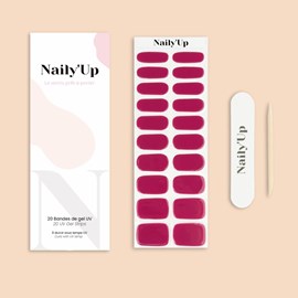 Stickers ongles en gel framboise intense - manucure facile en gel uv