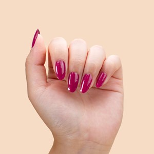 Stickers ongles en gel framboise intense - manucure facile en gel uv Framboise