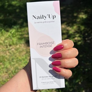 Stickers ongles en gel framboise intense - manucure facile en gel uv Framboise