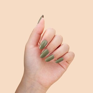 Stickers ongles en gel vert khaki - manucure facile en gel uv Vert olive