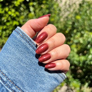 Stickers ongles en gel red pearl - manucure facile en gel uv Rouge bordeaux