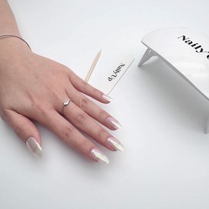 Stickers ongles en gel perle nacrée - manucure facile en gel uv Rose nacrée