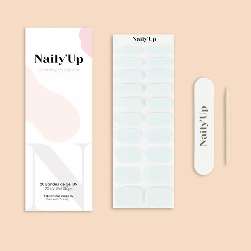 Stickers ongles en gel aqua pastel - manucure facile en gel uv
