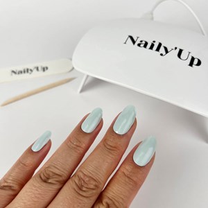 Stickers ongles en gel aqua pastel - manucure facile en gel uv Bleu pastel