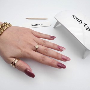 Stickers ongles en gel rouge nude - manucure facile en gel uv Rouge marbré