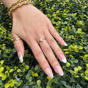 Stickers ongles en gel french florale - manucure facile en gel uv French florale