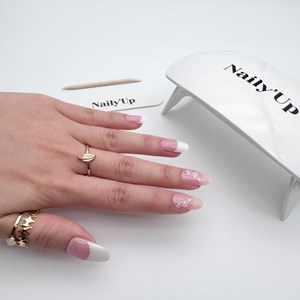 Stickers ongles en gel french florale - manucure facile en gel uv French florale