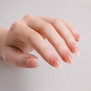 Stickers ongles en gel baby étoilé - manucure facile en gel uv Babyboomer étoilé