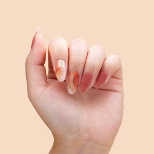 Stickers ongles en gel ambre marbré - manucure facile en gel uv Ambre marbré