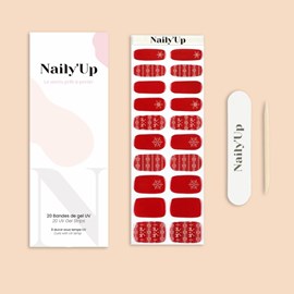Stickers ongles en gel pull de noël - manucure facile en gel uv