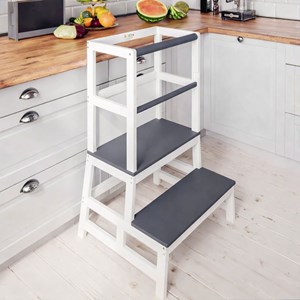 Tour d'apprentissage barn montessori 93 × 51 × 50 cm - gris