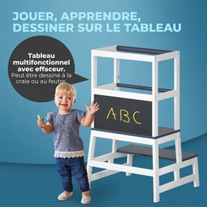 Tour d'apprentissage barn montessori 93 × 51 × 50 cm - gris