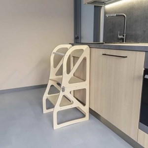 Tour d'apprentissage montessori 2-en-1 securestep - naturel