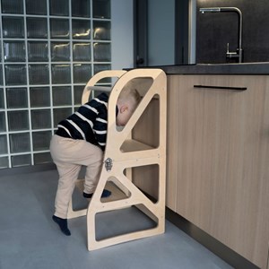 Tour d'apprentissage montessori 2-en-1 securestep - naturel