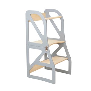 Tour d'apprentissage montessori 2-en-1 securestep - gris