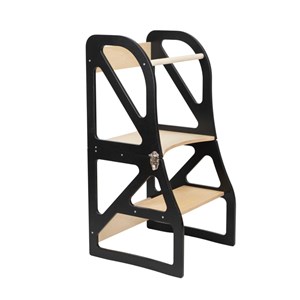 Tour d'apprentissage montessori 2-en-1 securestep - noir