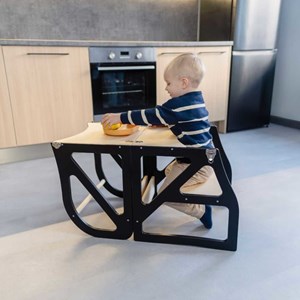 Tour d'apprentissage montessori 2-en-1 securestep - noir