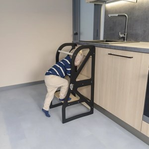 Tour d'apprentissage montessori 2-en-1 securestep - noir