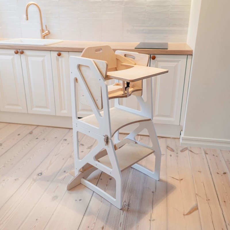 Tour d'apprentissage montessori 4-en-1 modustep - blanc