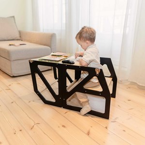 Tour d'apprentissage montessori 4-en-1 modustep - noir