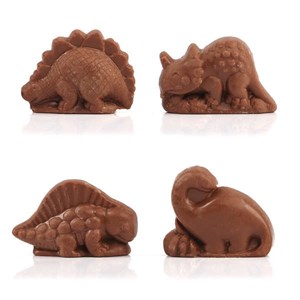 Assortiment de dinosaures en chocolat au lait - sans sucres ajoutés
