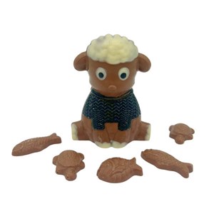 Agneau et fritures de pâques en chocolat au lait