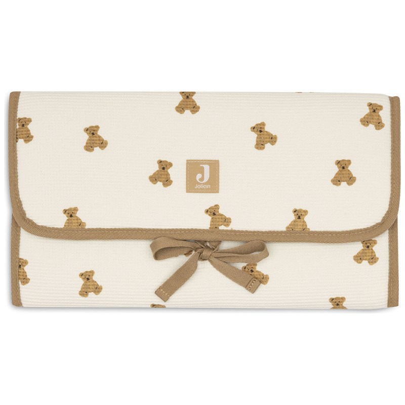 Tapis à langer nomade little waffle mini teddy bear