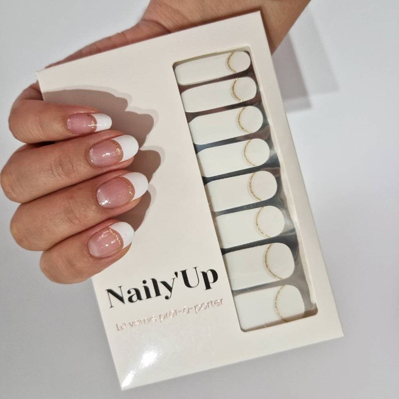 Vernis autocollant french chic shine - manucure facile longue tenue