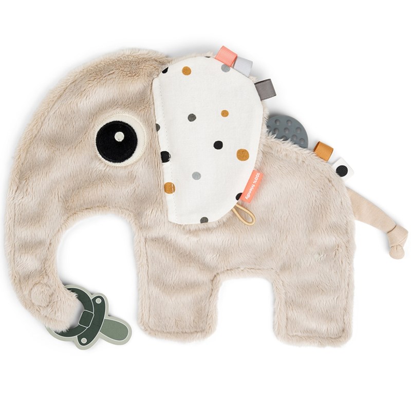 Doudou attache-sucette elphee sable