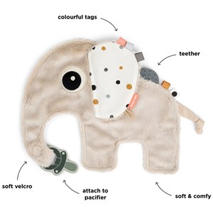 Doudou attache-sucette elphee sable