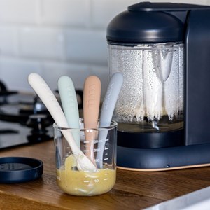 Lot de 4 cuillères silicone 1er âge natural set