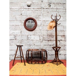 Table basse ovale en rotin n°519