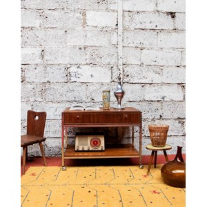 Console en métal et bois n°1256