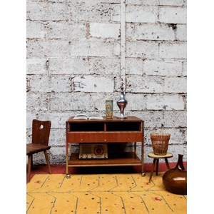 Console en métal et bois n°1256