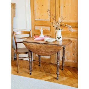 Table à manger en bois à rabats n°657