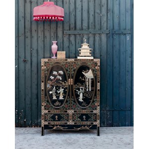 Buffet en bois et nacre n°772