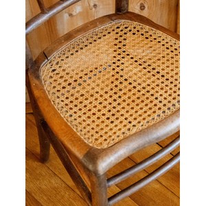 Lot de 2 chaises cannées en bois n°1041