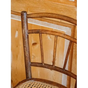 Lot de 2 chaises cannées en bois n°1041