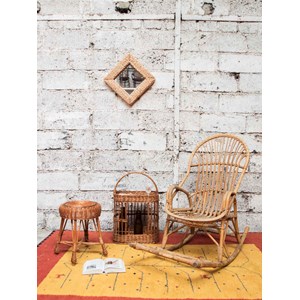 Grand rocking-chair en rotin n°70