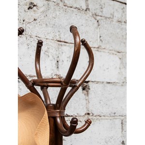 Porte-manteau perroquet en bois foncé n°295