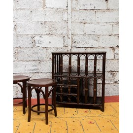 Étagère rectangulaire en rotin foncé n°771