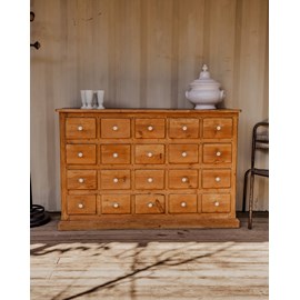 Grand meuble de métier à casiers en bois n°274