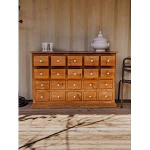 Grand meuble de métier à casiers en bois n°274