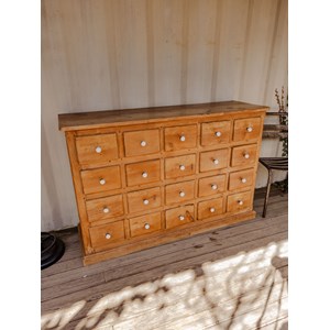 Grand meuble de métier à casiers en bois n°274