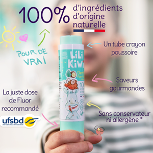 Dentifrice fluor enfant framboise-litchi
